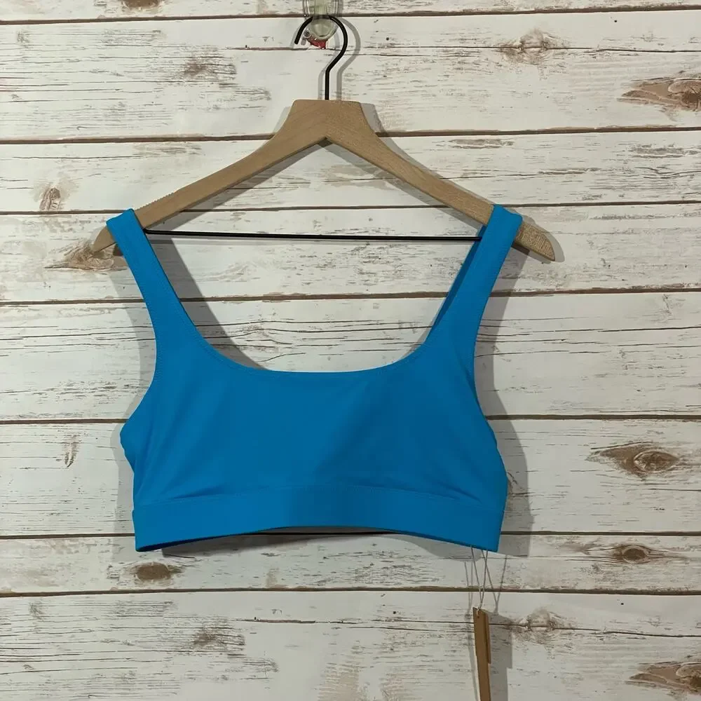 NWT SKIMS Tank Bikini Top - Turquoise - Large